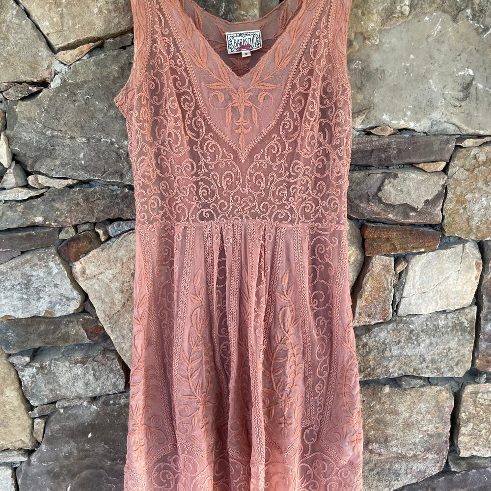 Yoana Baraschi at Dusk Anthropologie Lace Embroidered Dress Size 8